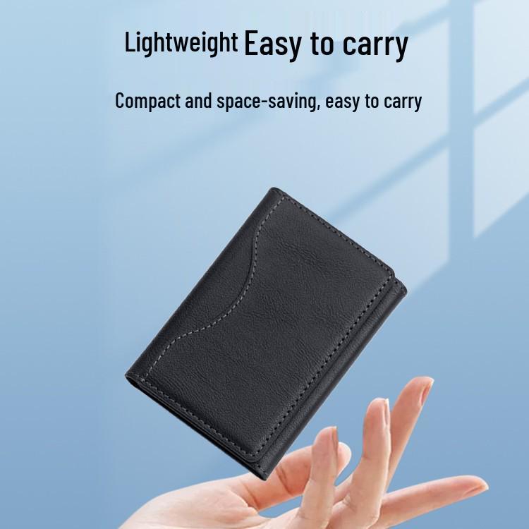 MagSafe Magnetic Tri-Fold Wallet Case for iPhone 16 with Multi-Card Slots and Stand