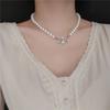 Planet Pearl Choker Necklaces for Women Crystal Rhinestones Pearl Bead Necklaces Ladies Wedding Pearl Bead Chain Neck