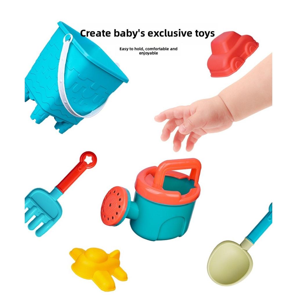 Children's Beach Toy Car, Baby's Water Play and Sand Digging Tool, Hourglass Shovel Bucket, Sand Set, Sand Pool Set