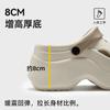 Height-increasing thick-soled hole shoes for women to wear breathable beach shoes, summer non-slip toe slippers