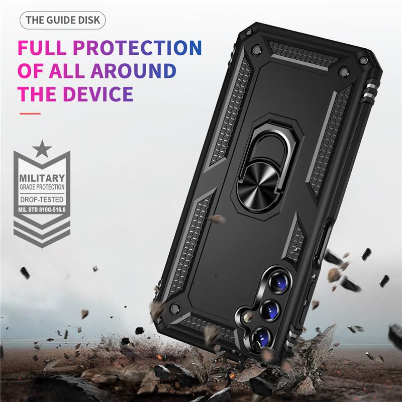 Car Magnet Ring Shockproof Hybrid Armor Phone Cases For Samsung  Galaxy A14 A24 A34 A54 Stand Holder Back Cover A04 A04E A04S
