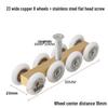 Glass Shower Sliding Door Wheel and Tapered Hanging Clip Pulley