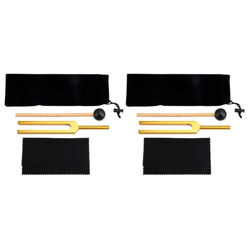 

2X 432 Hz Tuning Fork For Healing Sound Healing Therapy And Yoga 423Hz Aluminum Alloy Tuning Fork Gold золотой