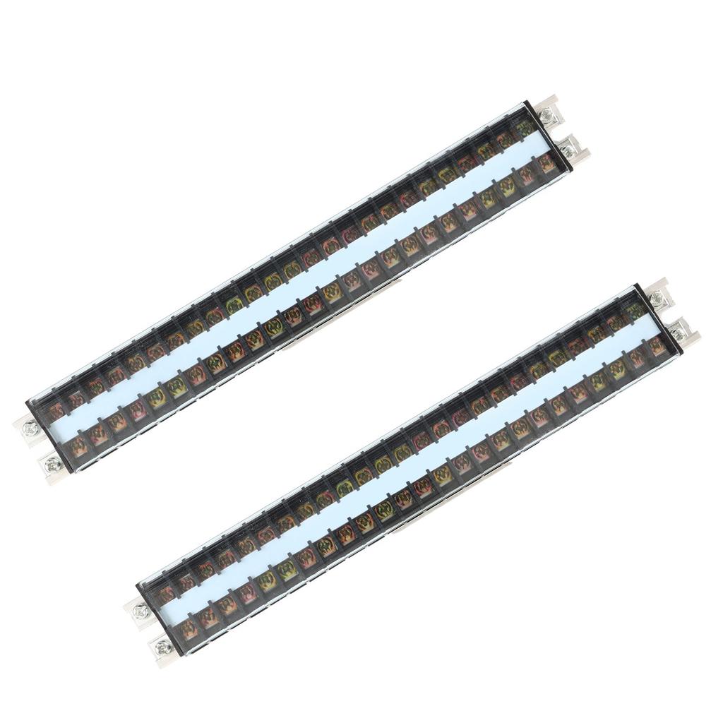 2PCS 660V 15A Wire Barrier Block Rail Type Wiring Terminal Bar Universal for Distribution System