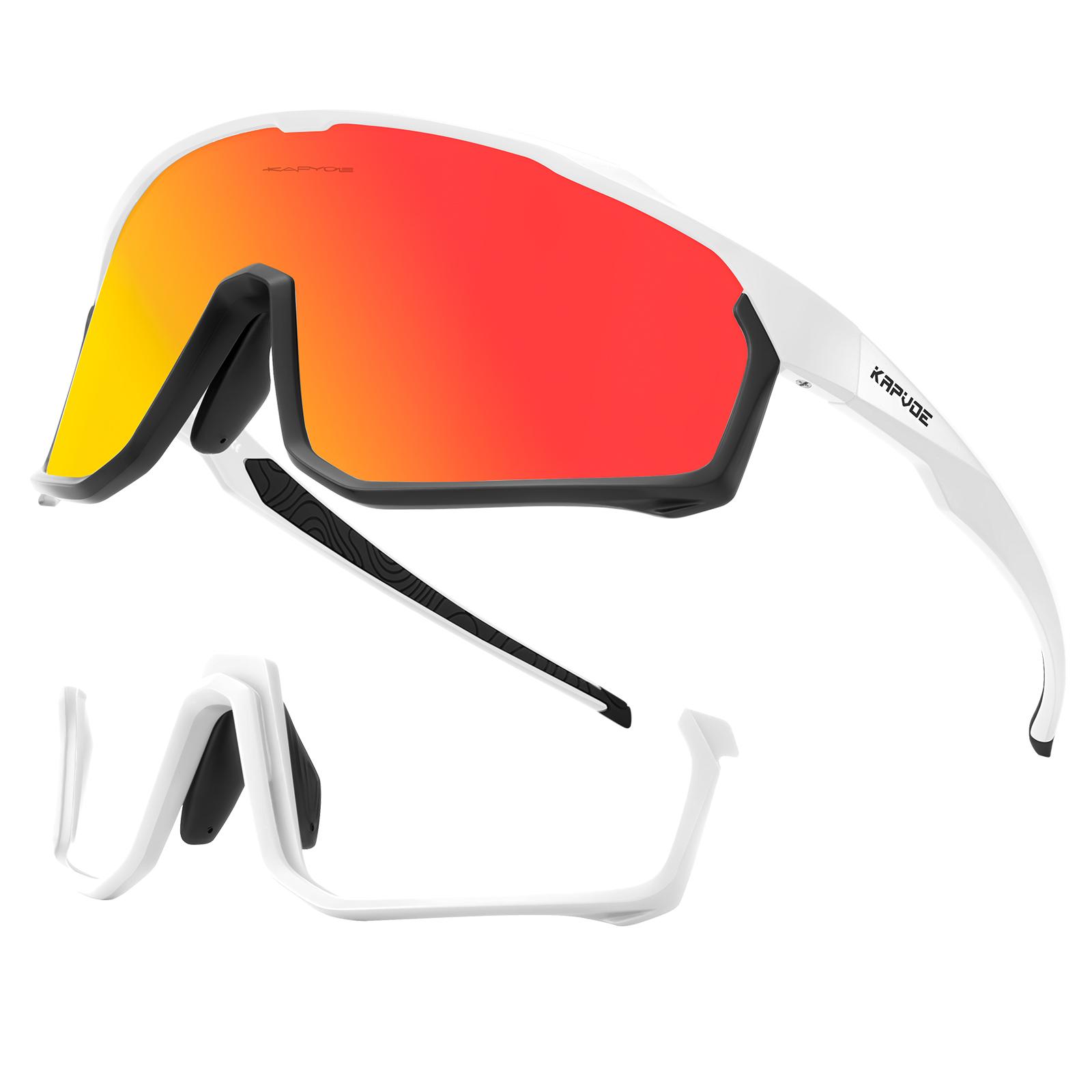 

Kapvoe UV400 Cycling Sunglasses for MTB Bike Sports Outdoor Running Bicycle Driving Riding Eyewear Lightweight Durable 1LENS