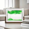 Walnut Wood Frame Sandscape Moving Sand Art Picture 3D Hourglass Quicksand Square Flowing Sand Painting Office Home Decor Gifts
