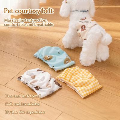 Washable Pet Male Dog Physiological Pants Water-absorbing Pet Diaper  Dog Diapers