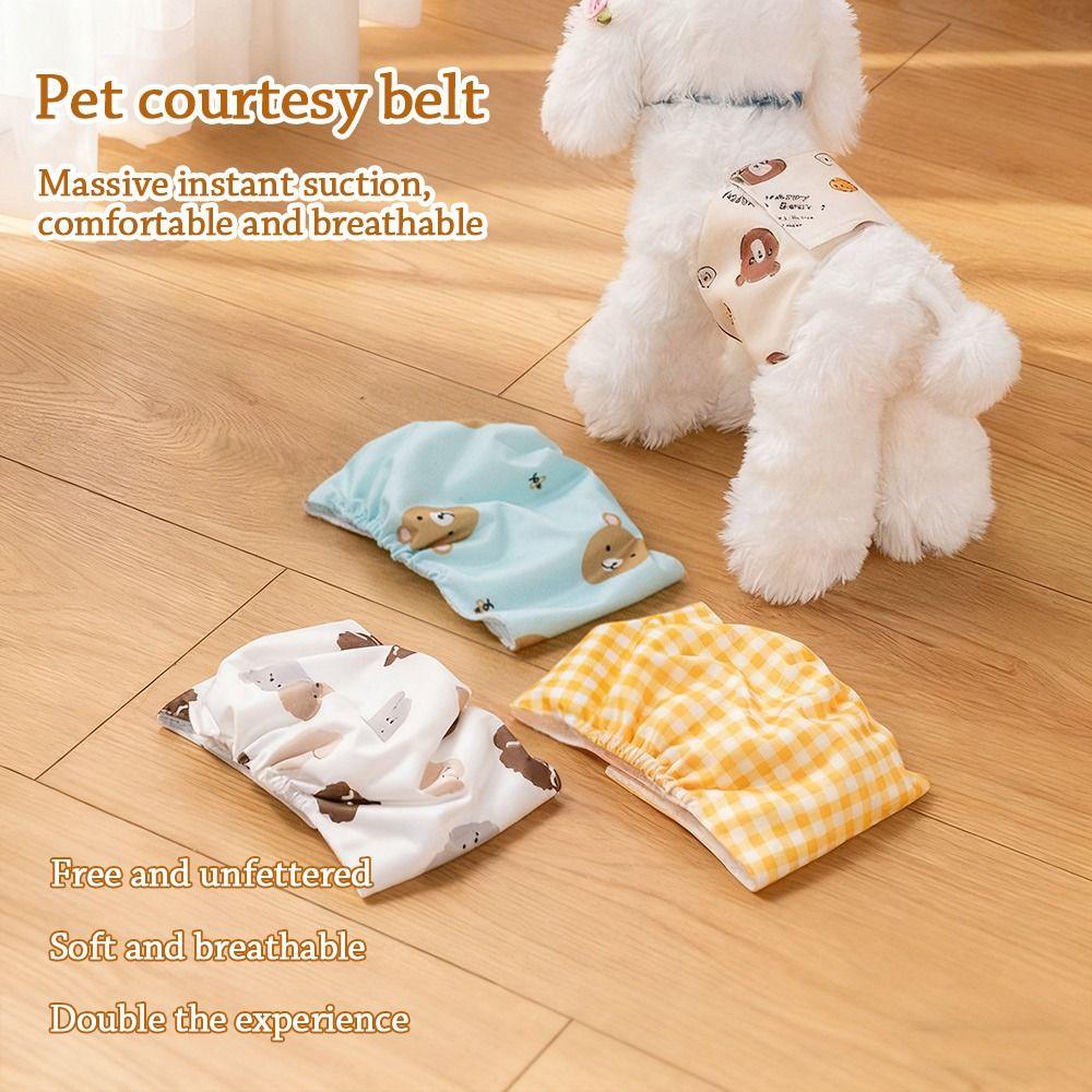Water-absorbing Sanitary Underwear Washable Pet Diaper for Male Puppy