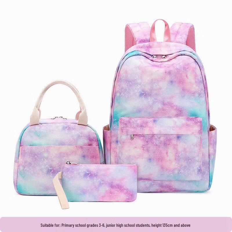 Set Zaino Scolastico con Graffiti Stellati per Ragazze