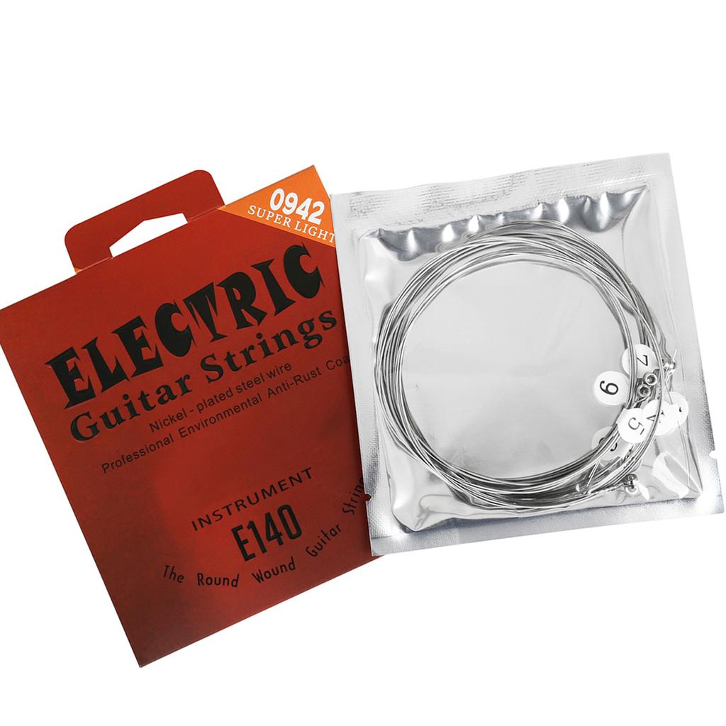6Pcs Electric Guitar Strings .009-.042 Guitar Strings Replacement Musical Instrument Accessories Easy to Install