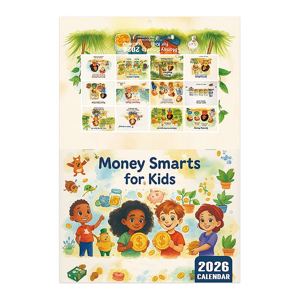 Kids Financial Literacy Smart Calendar – Money Management Learning Chart & Habit