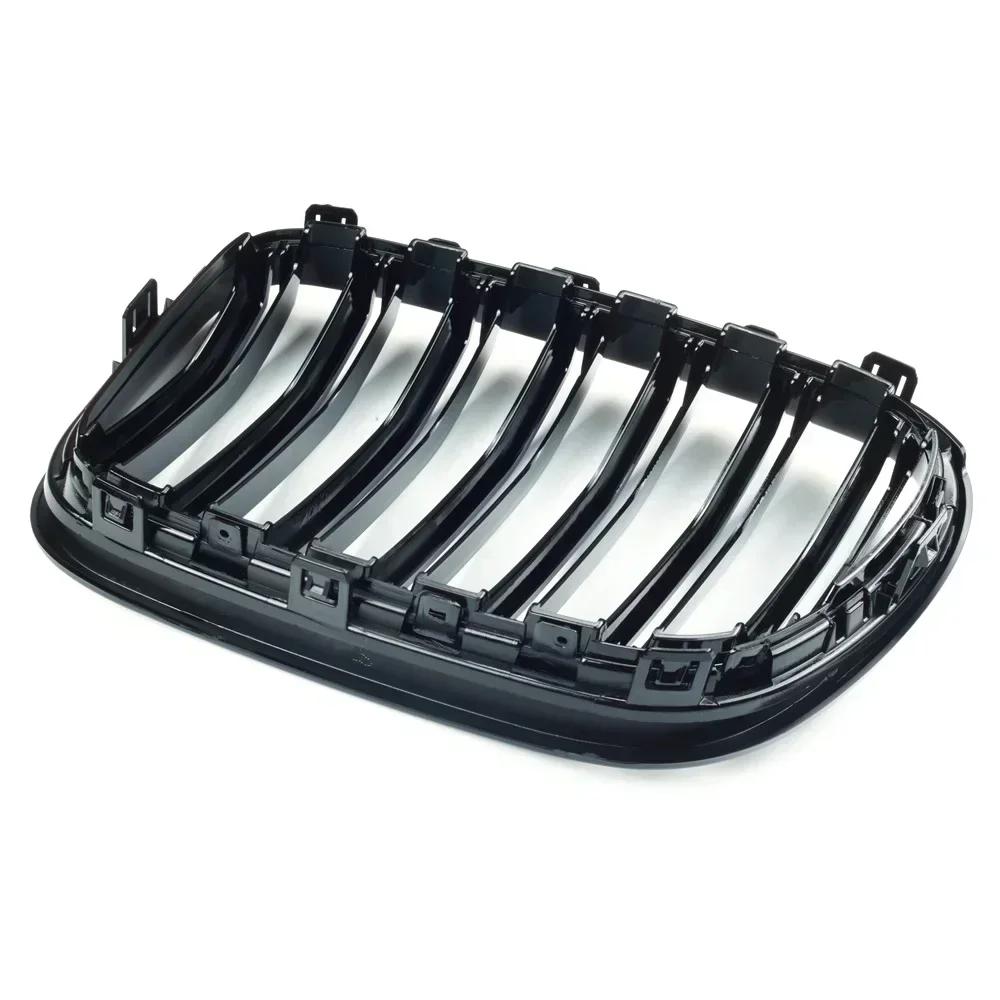 Pulleco 2pc Racing Grill Gloss Black Car Front Bumper Grilles For BMW X3 F25 2011-2013 Kidney Grille New Accessories Replacement