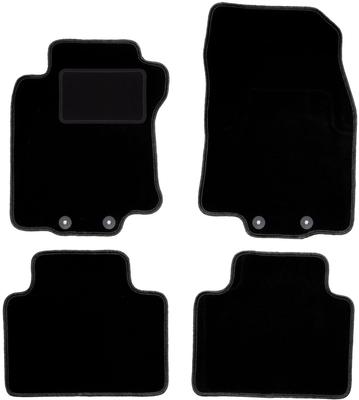 Black Velour Floor Mats For: Renault Koleos II SUV (2016-)
