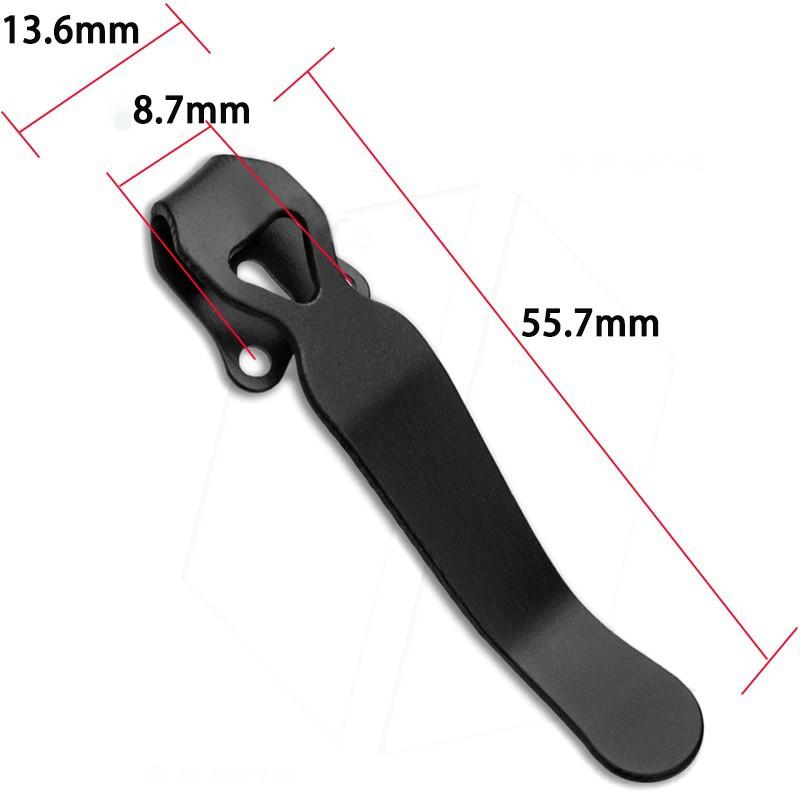 Pocket Knife Clip Stainless Steel Black Deep Carry Back Clip for Griptilian Folding Pocket Knife DIY Accessories Parts