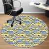 1pc Minions Bello Office Round Area Rug, Under Office Chairs Bedroom Living Room Home Decor, Available in Various Sizes