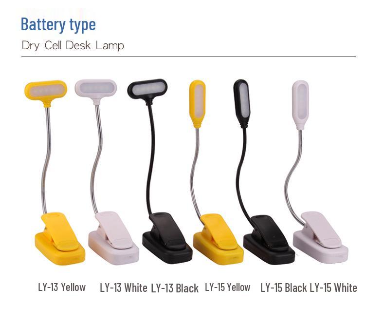 USB Charging LED Desk Lamp with Eye Protection & Flexible Hose Clip for Dorms and Bedside Use
