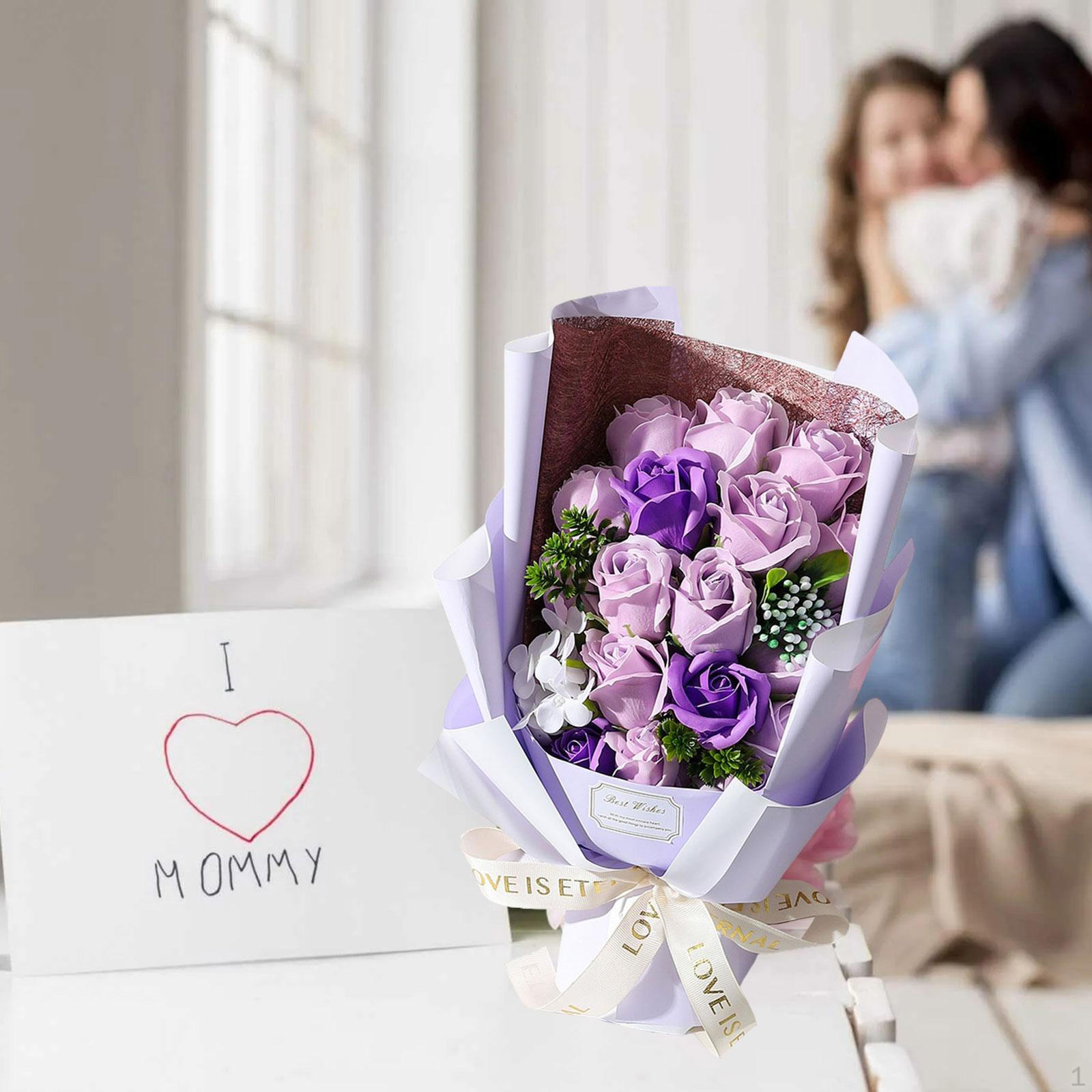 

Искусственный розовый букет, украшение из лепестков цветов, цветочные композиции сохраняются навсегда Purple