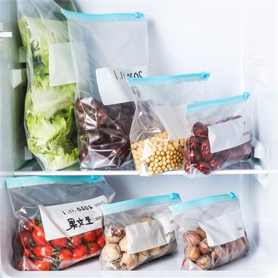10pcs Silicone Food Storage Bag Containers Leakproof Bags Reusable Peva Ziplock Shut Bag Fresh Bag Fresh Wrap Kitchen Organizer