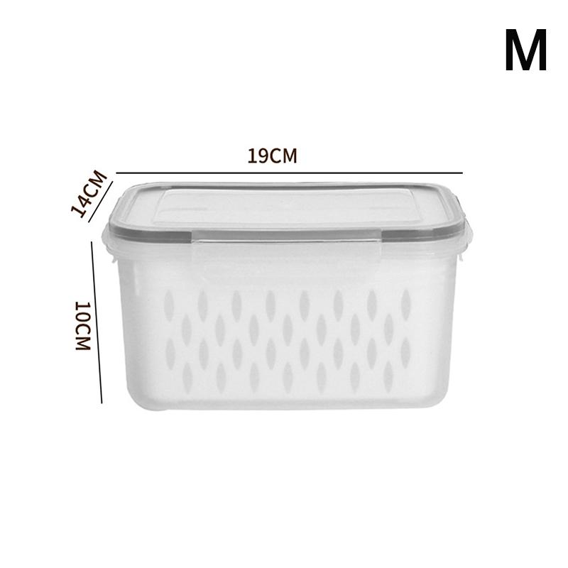 Refrigerator Preservation Storage Box Drain Basket Storage Containers Sealed Box Vegetable And Fruit Drain Box Organizer