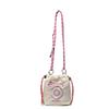 Fashion embroidery drawstring bucket bag cute sweet girl mobile phone small satchel shoulder bag