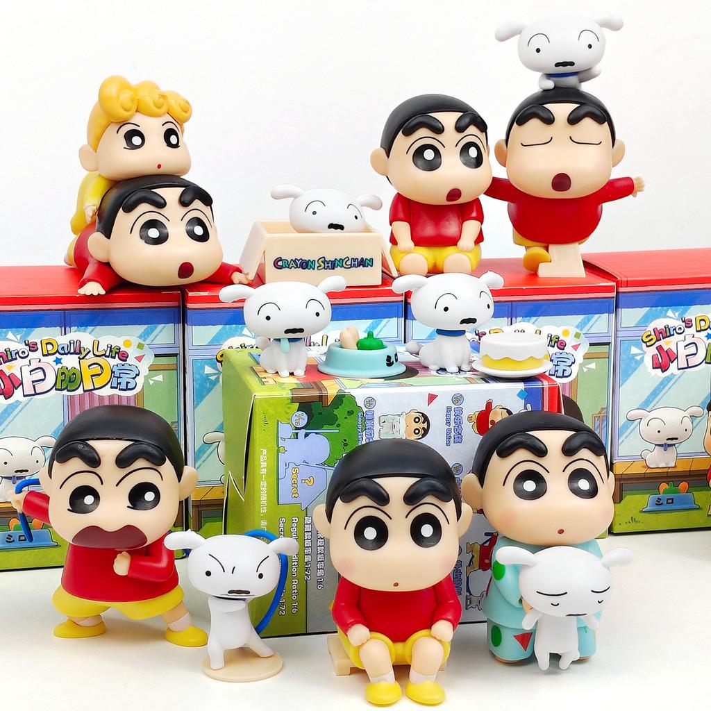 Crayon Shin Chan Shiro Daily Life Pvc Blind Box Collectible Toy For Kids And Fans