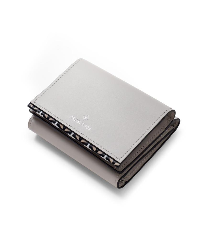 Dressteria Cesky Tri-fold Wallet with Coin Purse, Cowhide Leather, White, No. 866604