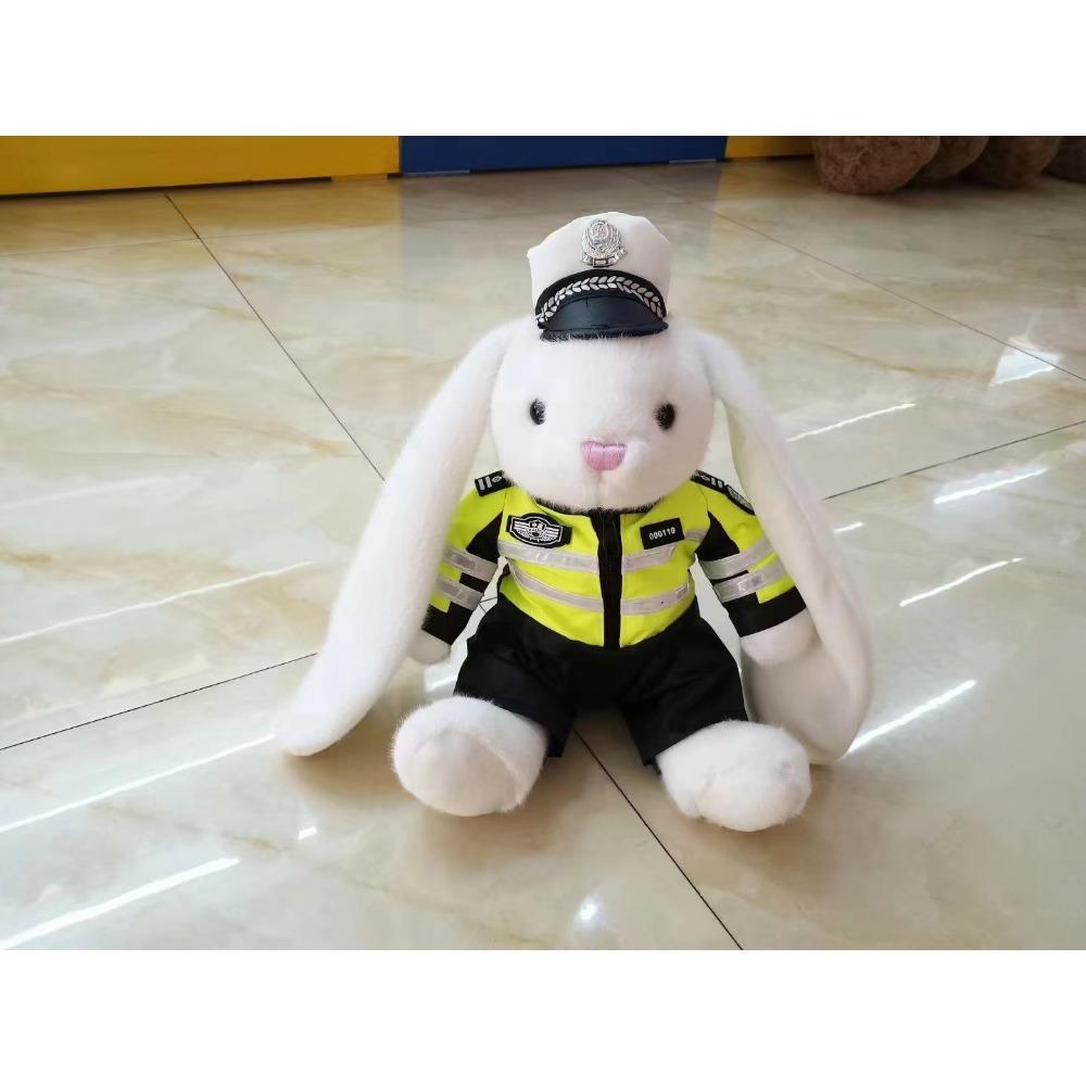 Police Traffic Police Rabbit Doll Uniform Rabbit Doll Plush Toy Unit Publicity Activities Gifts Ground Marketing Gifts