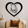 1pc Romantic Heart Metal Wall Sculpture, Elegant Iron Love Art for Valentine Wedding Gift, Year Round Christmas Decor, Durable Classic Statue