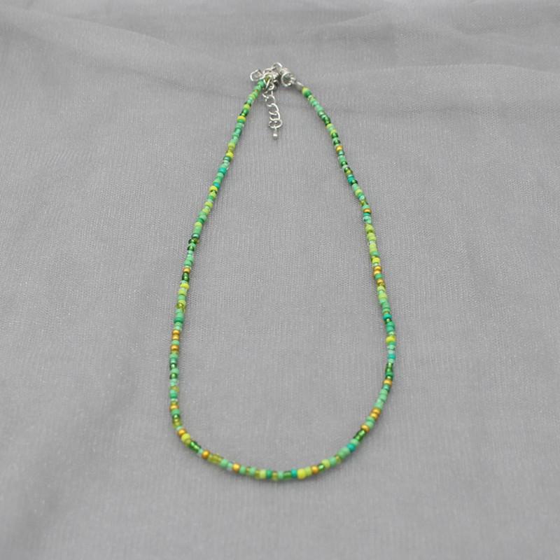 Simple Seed Beads Strand Choker Necklace Women String  Collar Charm Colorful Handmade Bohemia Collier Femme Jewelry Gift