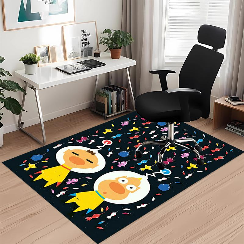 Pikmin Printed Carpet, for Office Chair Living Room Bedroom Kitchen Room Decor Gifts.