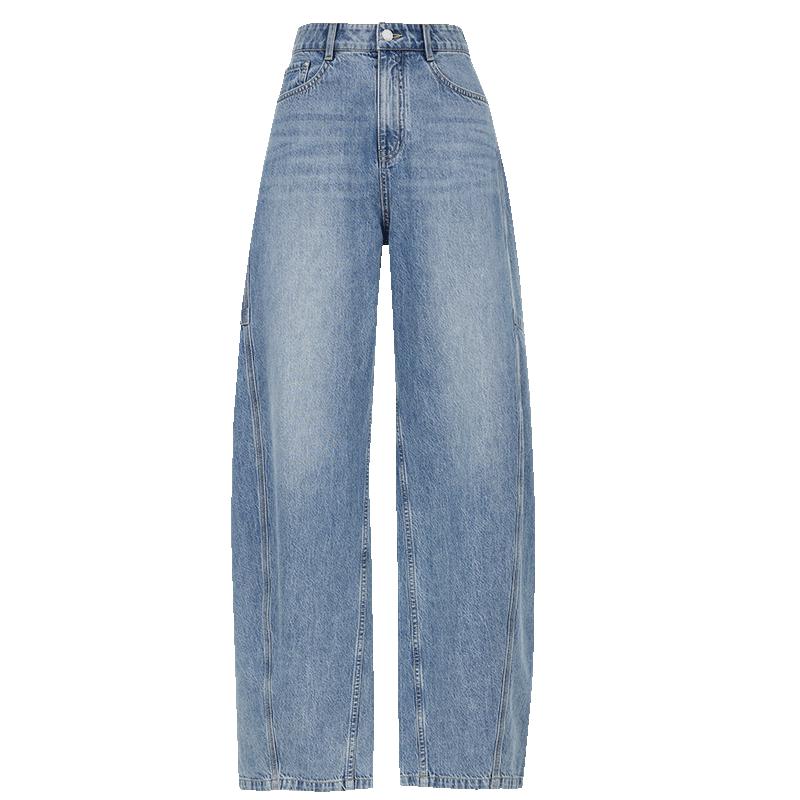 

VEROMODA Women s High-Waist Washed Banana Fit Denim Jeans L