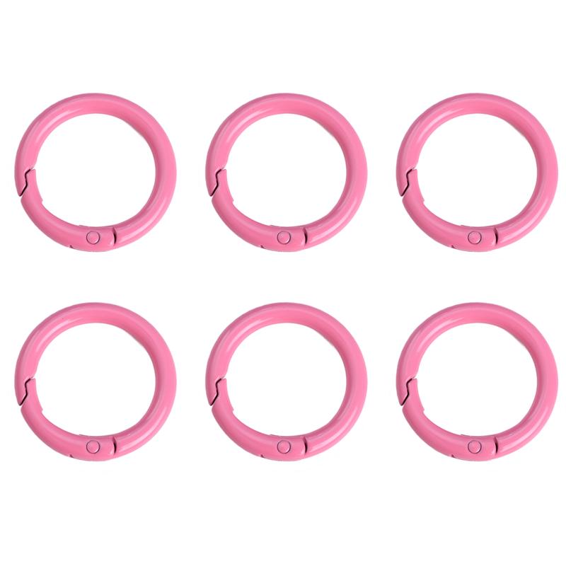 2/5/10Pcs Alloy Spray Painted Open Ring Spring Buckle Clasps For Key Bag Accessories