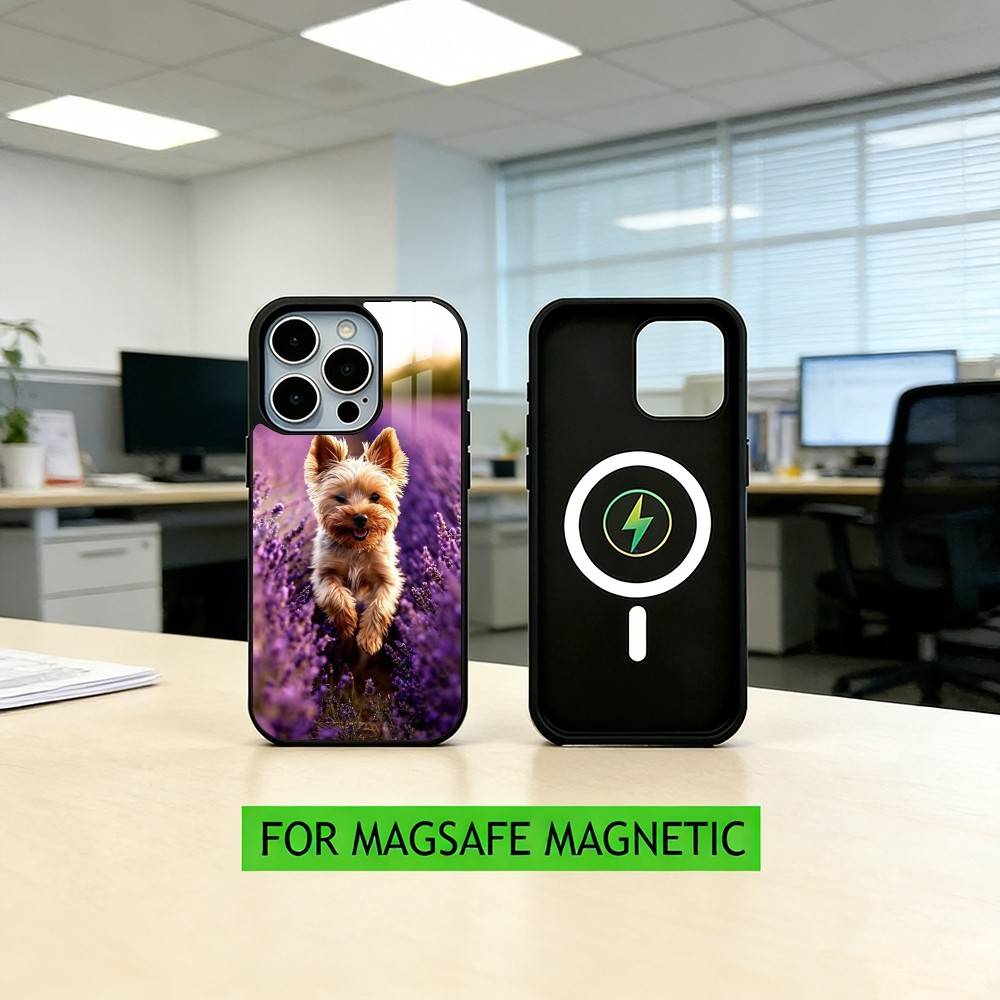 

Yorkshire Terrier Cute Dog Phone Case For iPhone17,16,15,14,13,12,11 Plus,Pro Magnetic For Magsafe Wireless Charging iPhone14PROMAX