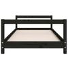 Kids Bed Black 90x200 cm Solid Pine Wood