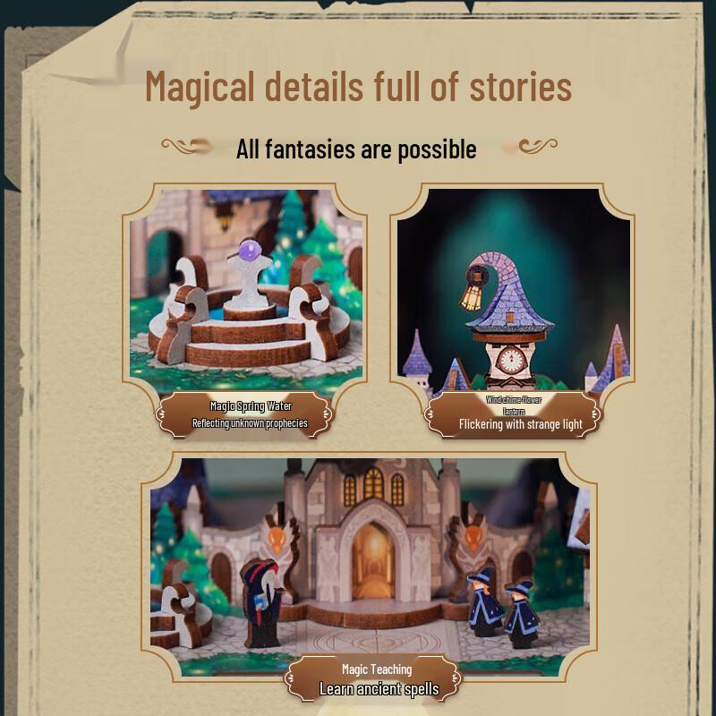 Harry Potter Magic Castle Building Blocks Music Box