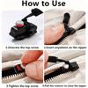 9Pcs Detachable Zippers Head Zip Repairer Universal Zippered Fixes Kit Fixed Zipper Replacement Slider DIY Sewing Accessory