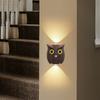 Rechargeable Smart Sensor Night Light Color Wall Lamp Intelligent Charging Owl Table Lamp Magnetic Base Adjustable Brightness