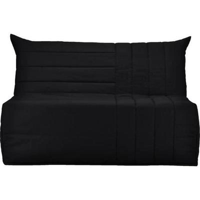 BECCI 3-seater BZ Sofa - Black Fabric - Made In France