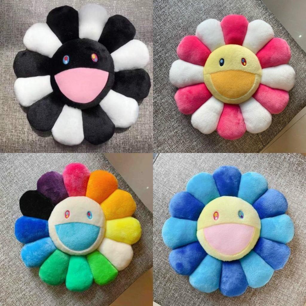 Bright And Colorful 40cm Takashi Murakami Rainbow Flower Pillow Plush For Kids