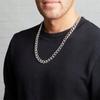 Men' Silver Chain 8mm SILVER 925 Cuirass FULL DIAMOND