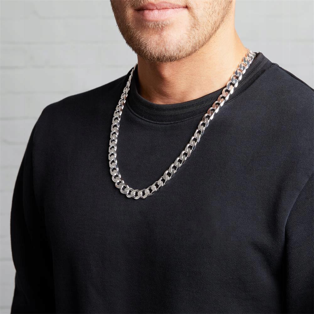 Men' Silver Chain 8mm SILVER 925 Cuirass FULL DIAMOND