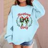 Children's Fashionable Casual Long-sleeved Loose Christmas Print Pullover Sweatshirt