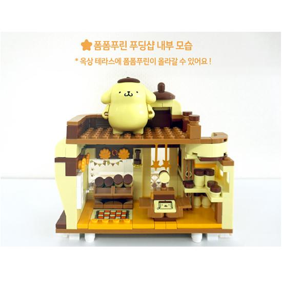 Dětská hračka Sanrio z bloků Pompompurin Sweet Pudding Shop