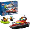 LEGO® City 60373 Ugniagesių gelbėjimo laivas, Plaukiojantis žaislas, Reaktyvinis kuprinė ir Minifigūrėlės