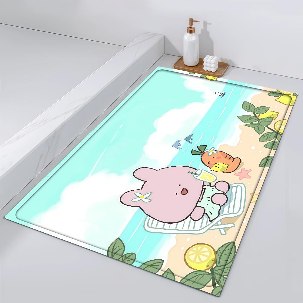 

A-ASAMIMICHAN Door Mat Bedside Entrance Bath Pink Floor Decoration Corridor Door Mat Kawaii Carpet Living Room Cute Balcony 40cm x 60cm