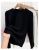 Women's Wool Silk Round Neck Base Layer Shirt - Autumn/Winter 2025 Collection, Velvet-Thickened for Warmth