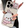 For Apple Phone Protective Case Pattern Phone Case Transparent Tape Pattern Transparent Cartoon Girl Cute and Fashionable Instagram Style