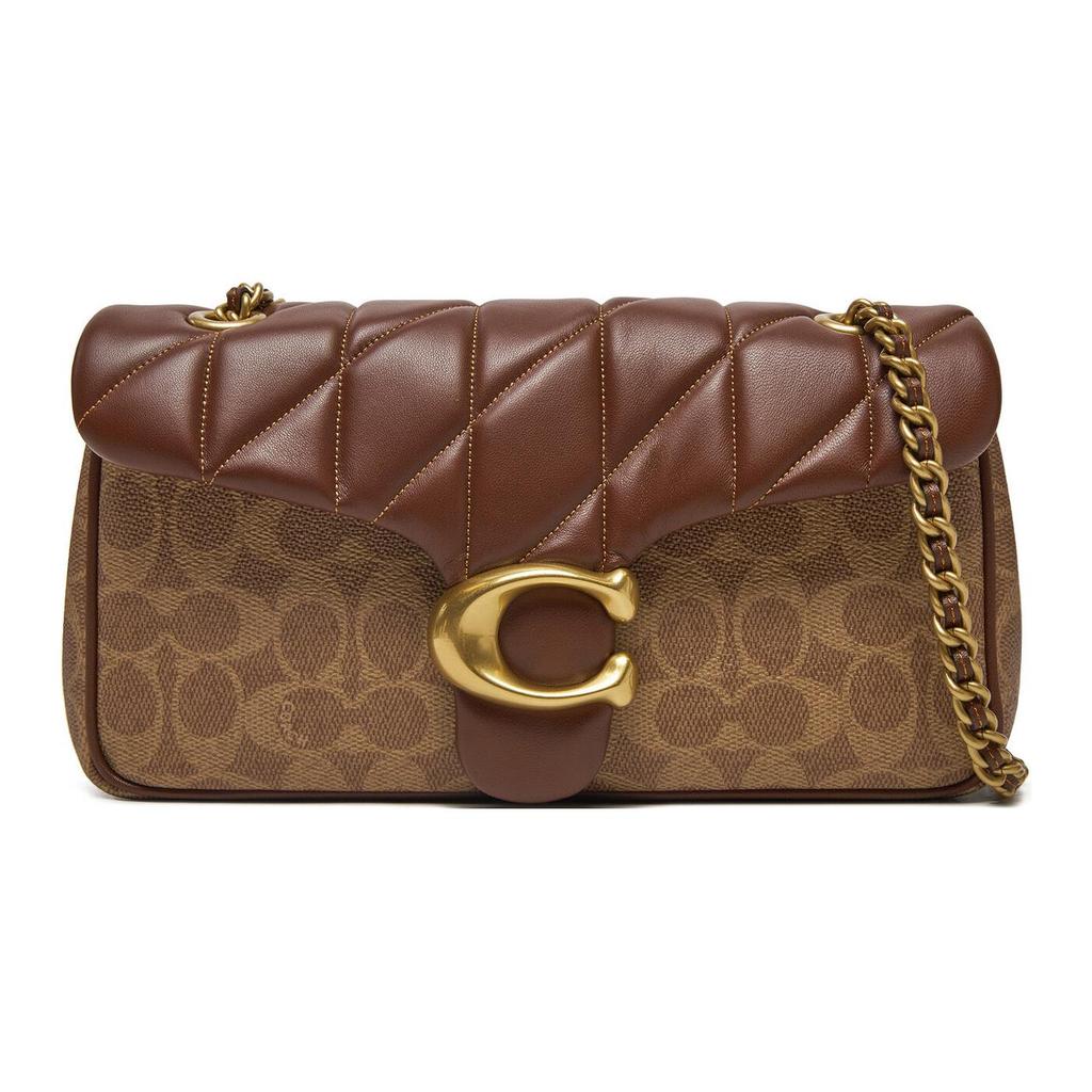 Coach Tabby 26 Magnetic Closure Leather Shoulder Crossbody Bag Medium Women Bags Brown CY815-B4N4
