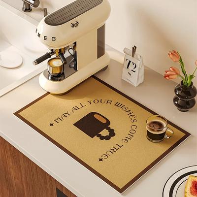 Küchenspülbeckenmatte Saugfähiges Pad Weicher Diatomeenerde Schnelltrocknend Kaffeemaschinenmatte Japanisch Niedlich Heimdekoration