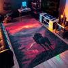 Mountain Rider Sunset Carpet Home Decor Living Room and Bedroom Mats Dormitory Decoration Art Bathroom Mat